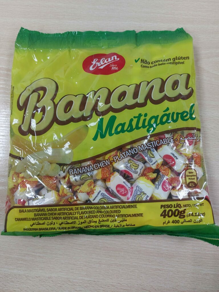 Bala de Banana Erlan 400gr - Hola Brasil