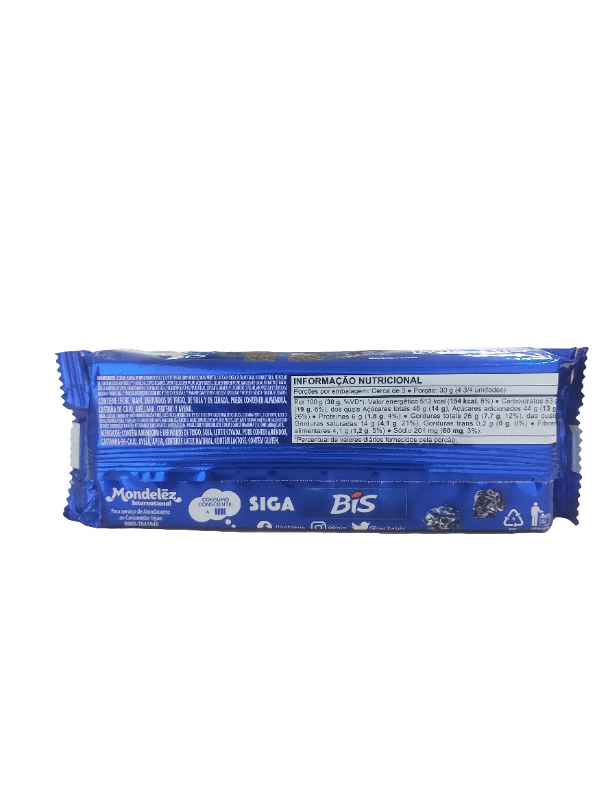 Bis Chocolate lacta 100,8g - Hola Brasil