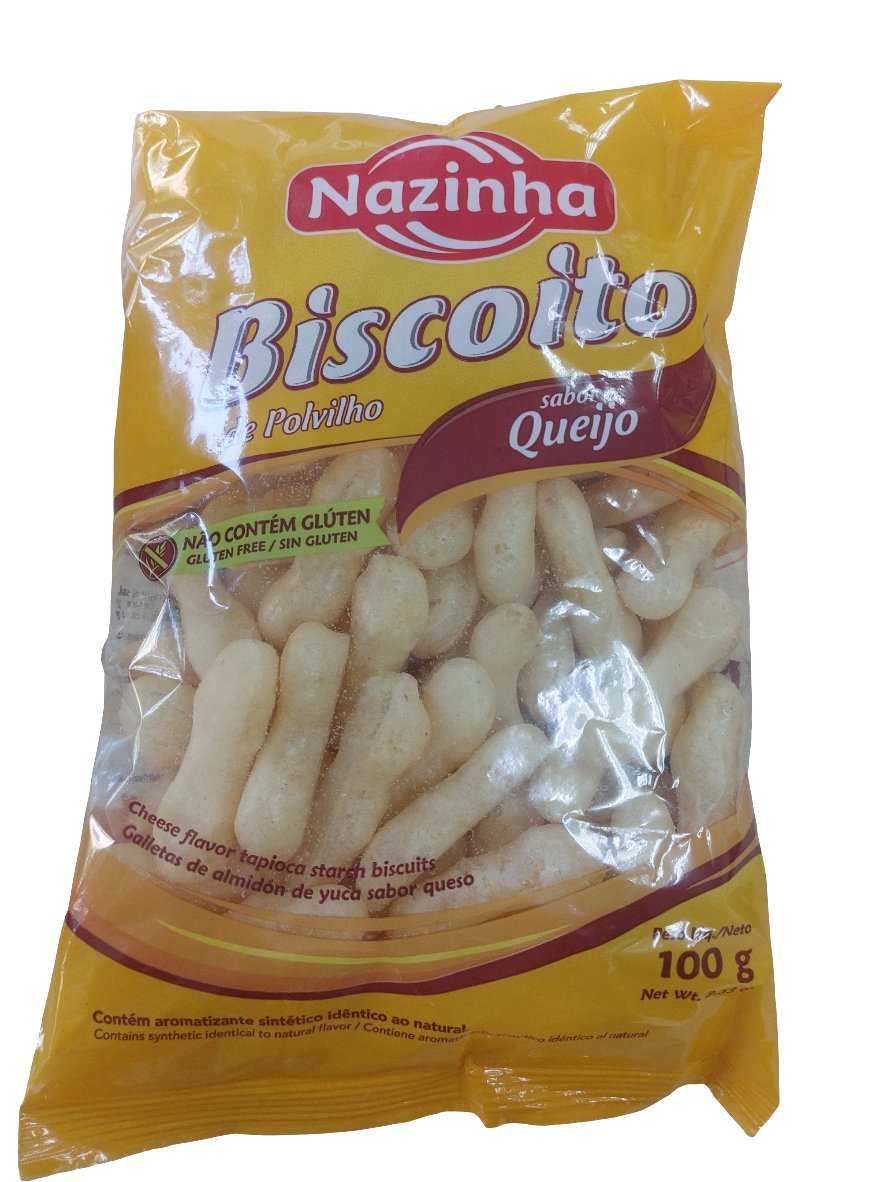 Biscoito Polvilho queijo Nazinha 70gr - Hola Brasil