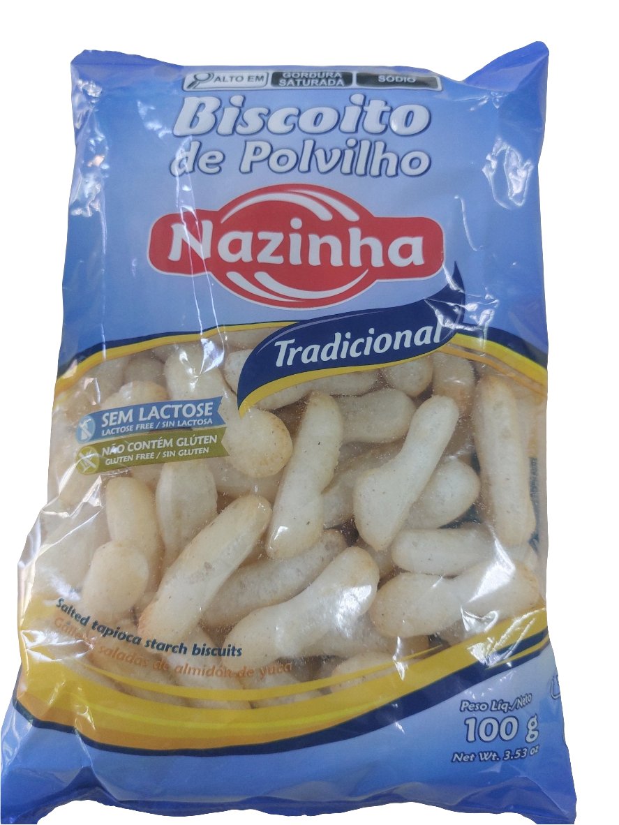 Biscoito Polvilho tradicional Nazinha 100gr - Hola Brasil