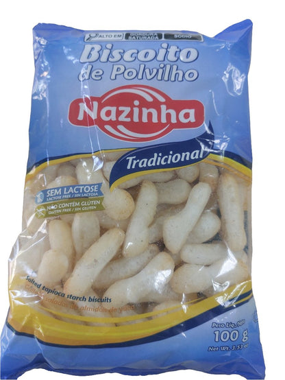 Biscoito Polvilho tradicional Nazinha 100gr - Hola Brasil