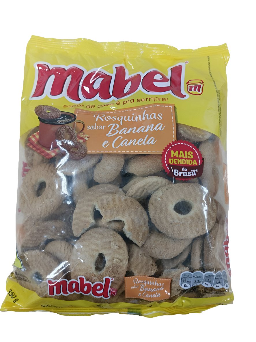 Biscoito Rosquinha Mabel Banana E canela 300g - Hola Brasil