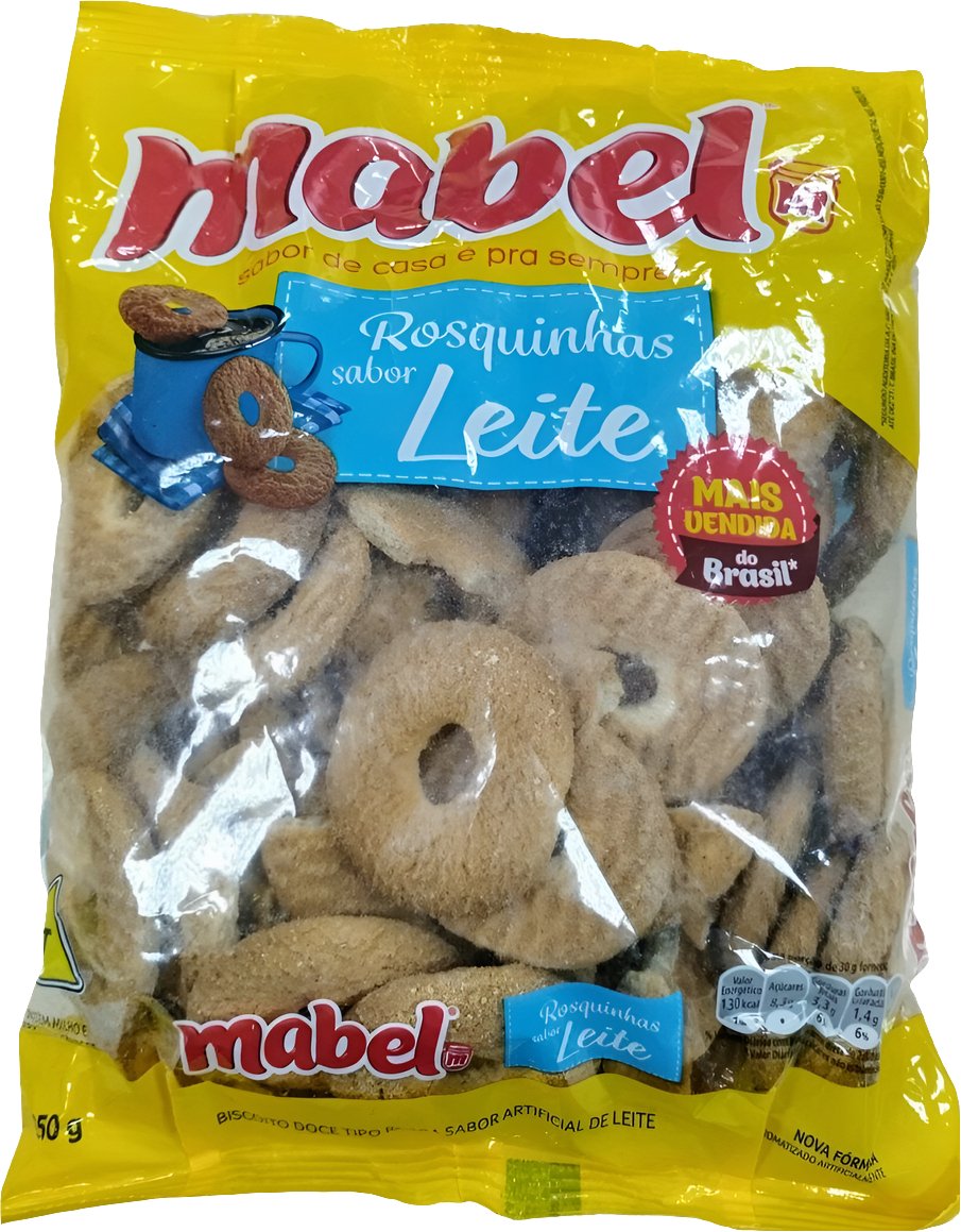 Biscoito Rosquinha Mabel sabor Leite 350gr - Hola Brasil