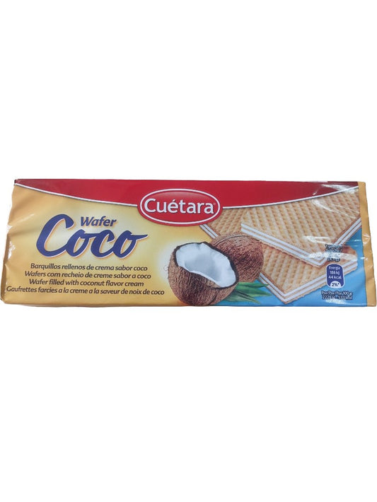 Biscoito Wafer sabor Coco 150gr - Hola Brasil