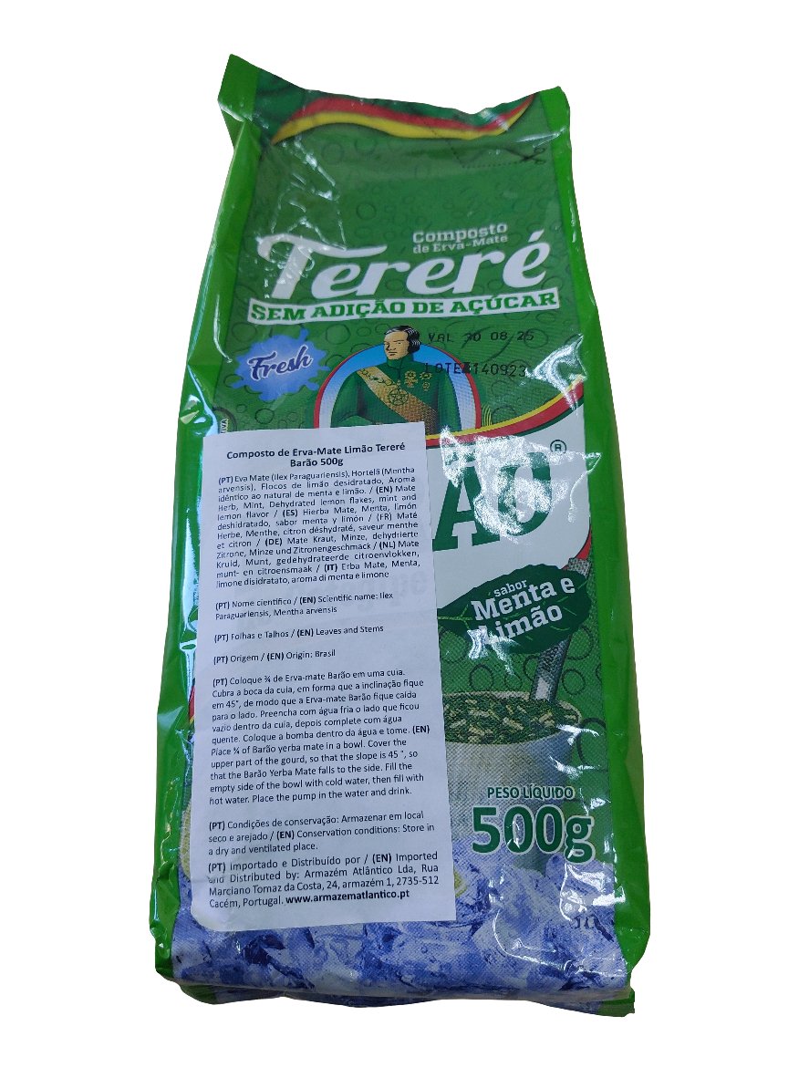 Erva Terere Menta e Limao Barao 500gr - Hola Brasil