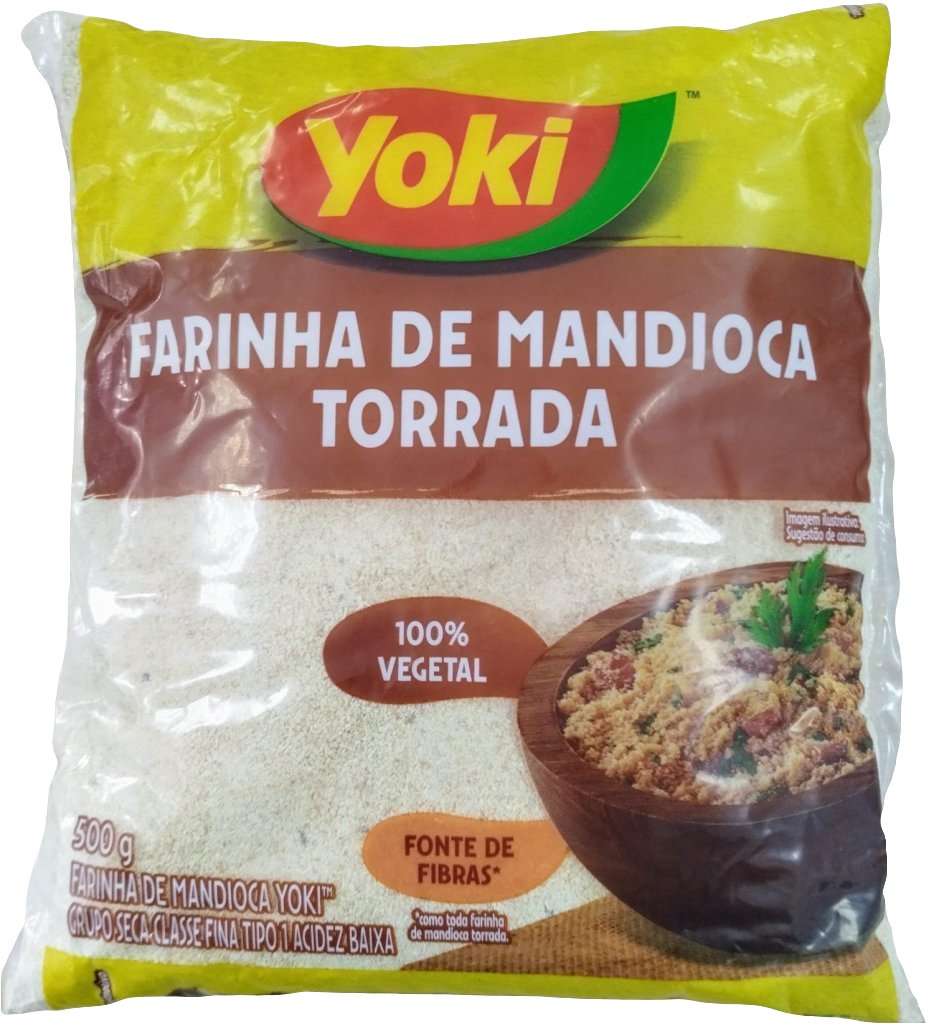 Farinha de Mandioca Torrada Yoki 500gr - Hola Brasil