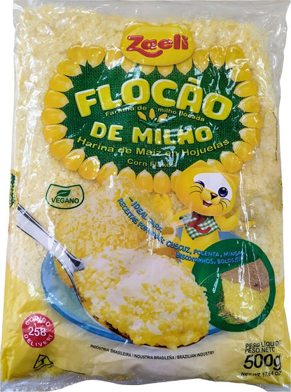 Flocao de milho Zaeli 500gr - Hola Brasil