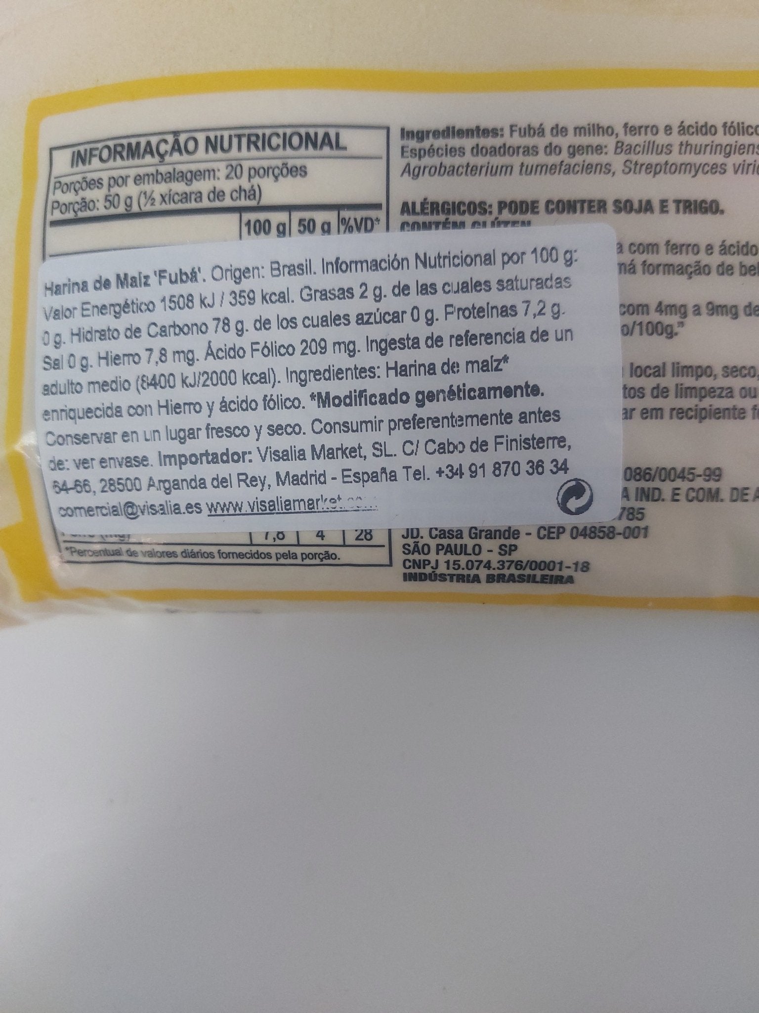 Fubá Mimoso Da Terrinha 1kg - Hola Brasil