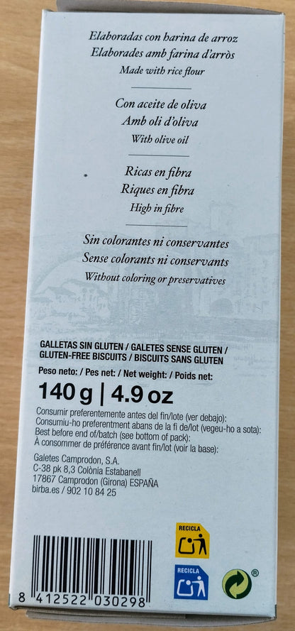 Galleta Nuria Sin Gluten - Hola Brasil