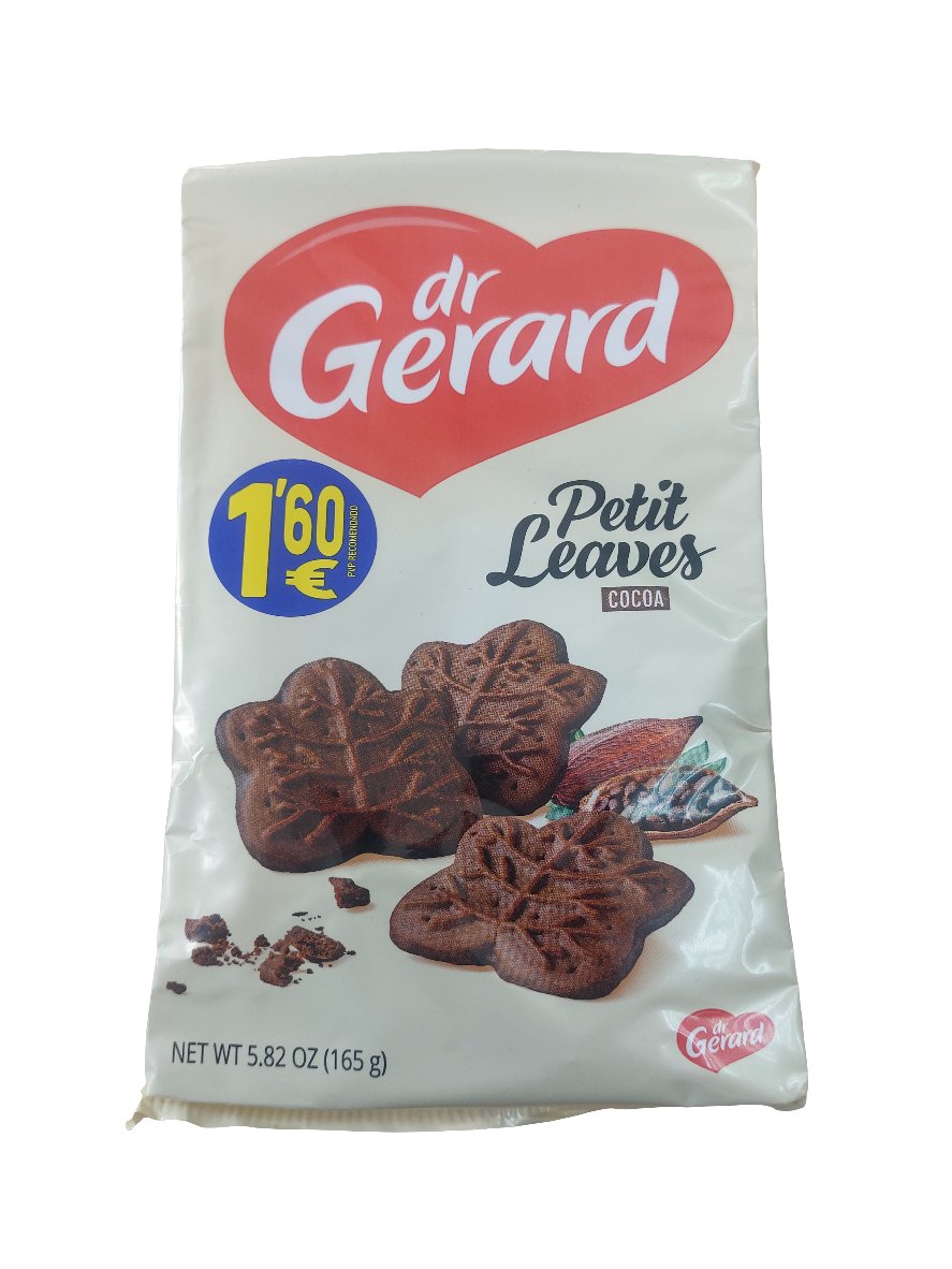 Galletas Dr Gerard Petit Leaves cocoa 165gr - Hola Brasil