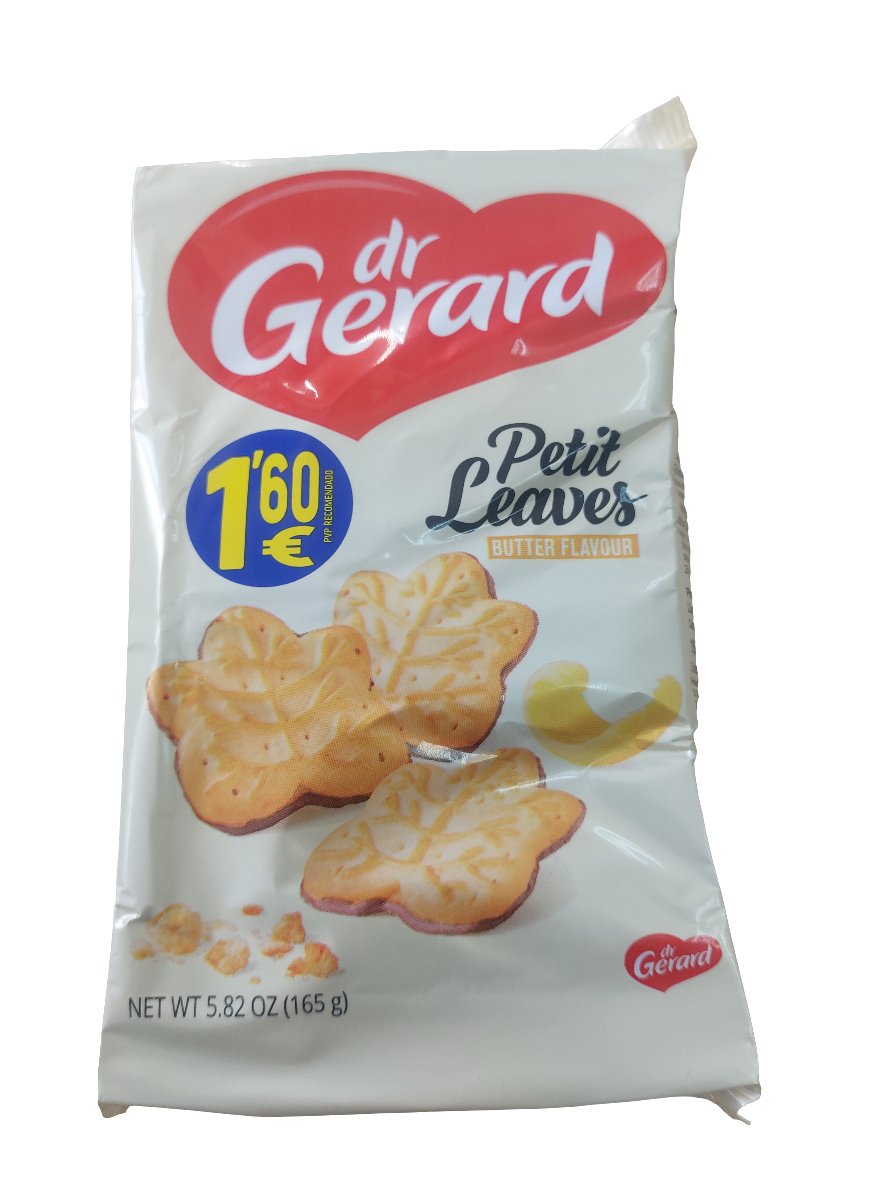 Galletas Dr Gerard Petit Leaves mantequilla 165gr - Hola Brasil