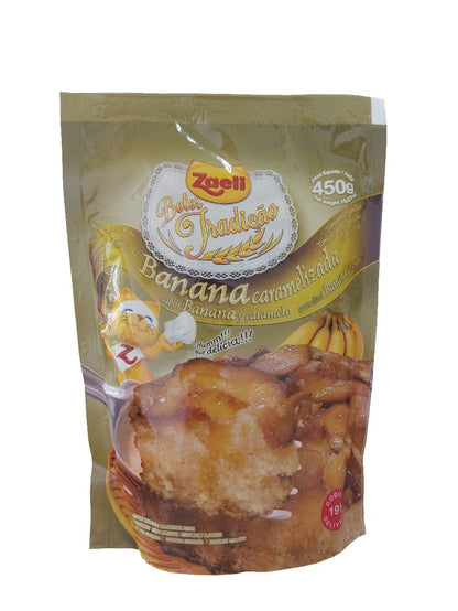 Mistura para bolo banana caramelizada Zaeli 450g - Hola Brasil