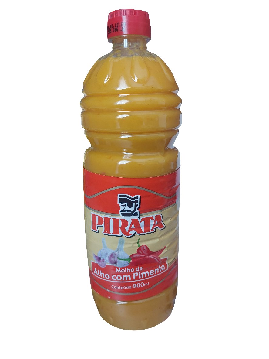 Molho de alho com pimenta Pirata 900ml - Hola Brasil