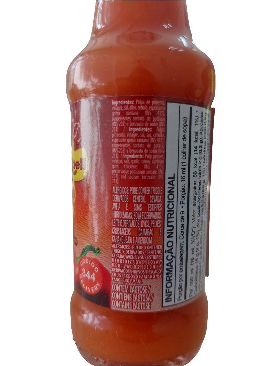 Molho de pimenta picante Zaeli 150ml - Hola Brasil