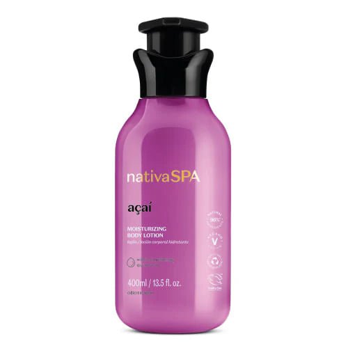 OBoticario Nativa SPA Loción Hidratante Açaí, 400ml - Hola Brasil