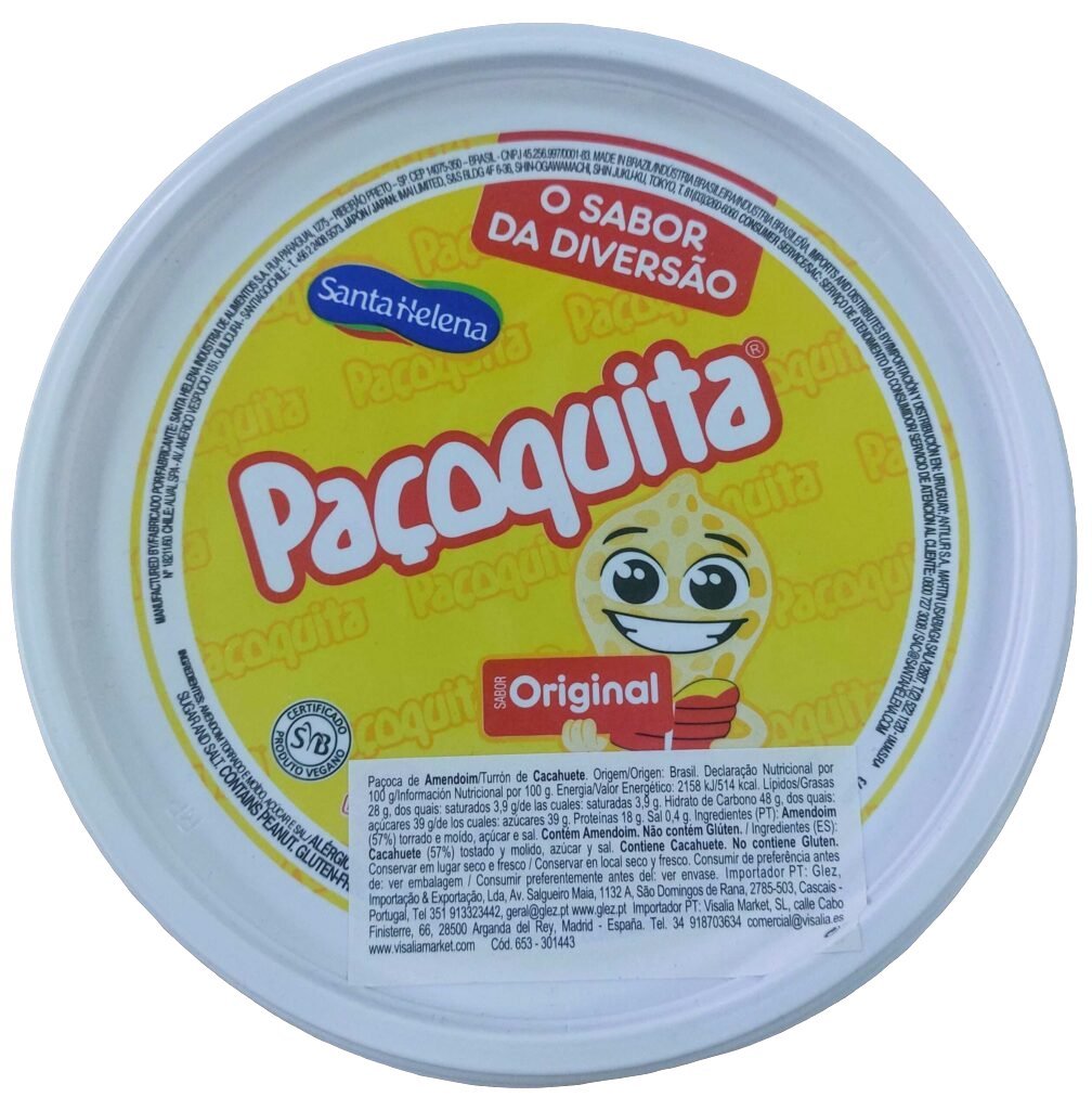 Paçoca Paçoquita Santa Helena - 288gr - 16 unidades - Hola Brasil