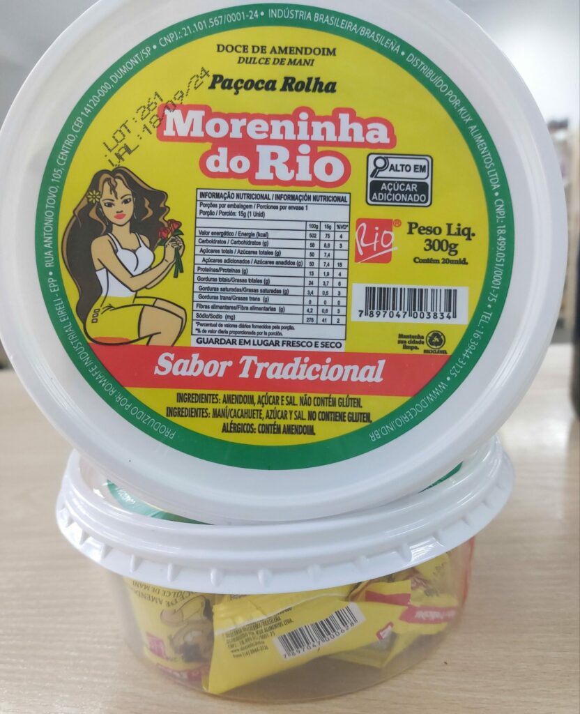 Paçoca rolha Moreninha do Rio 300gr - Hola Brasil