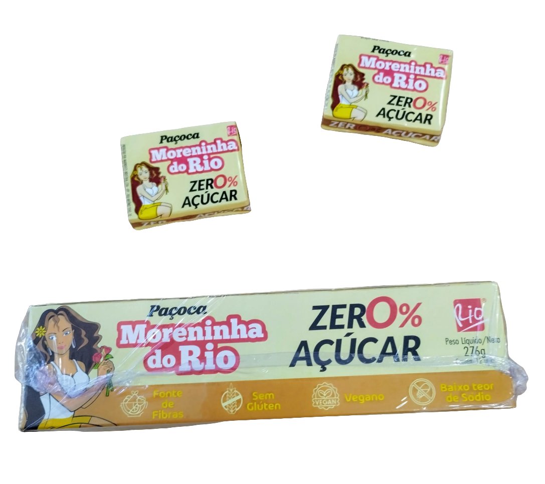 Paçoca zero azucar Moreninha do Rio - 12 uni - 276 gr - Hola Brasil