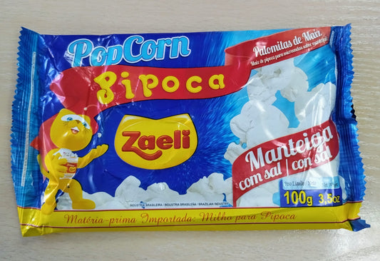 Pipoca de microondas sabor manteiga Zaeli 100gr - Hola Brasil