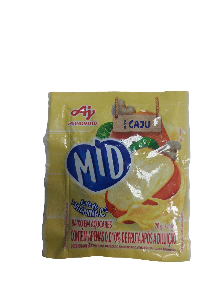 Refresco Mid Cajú 20gr faz 1 litro - Hola Brasil