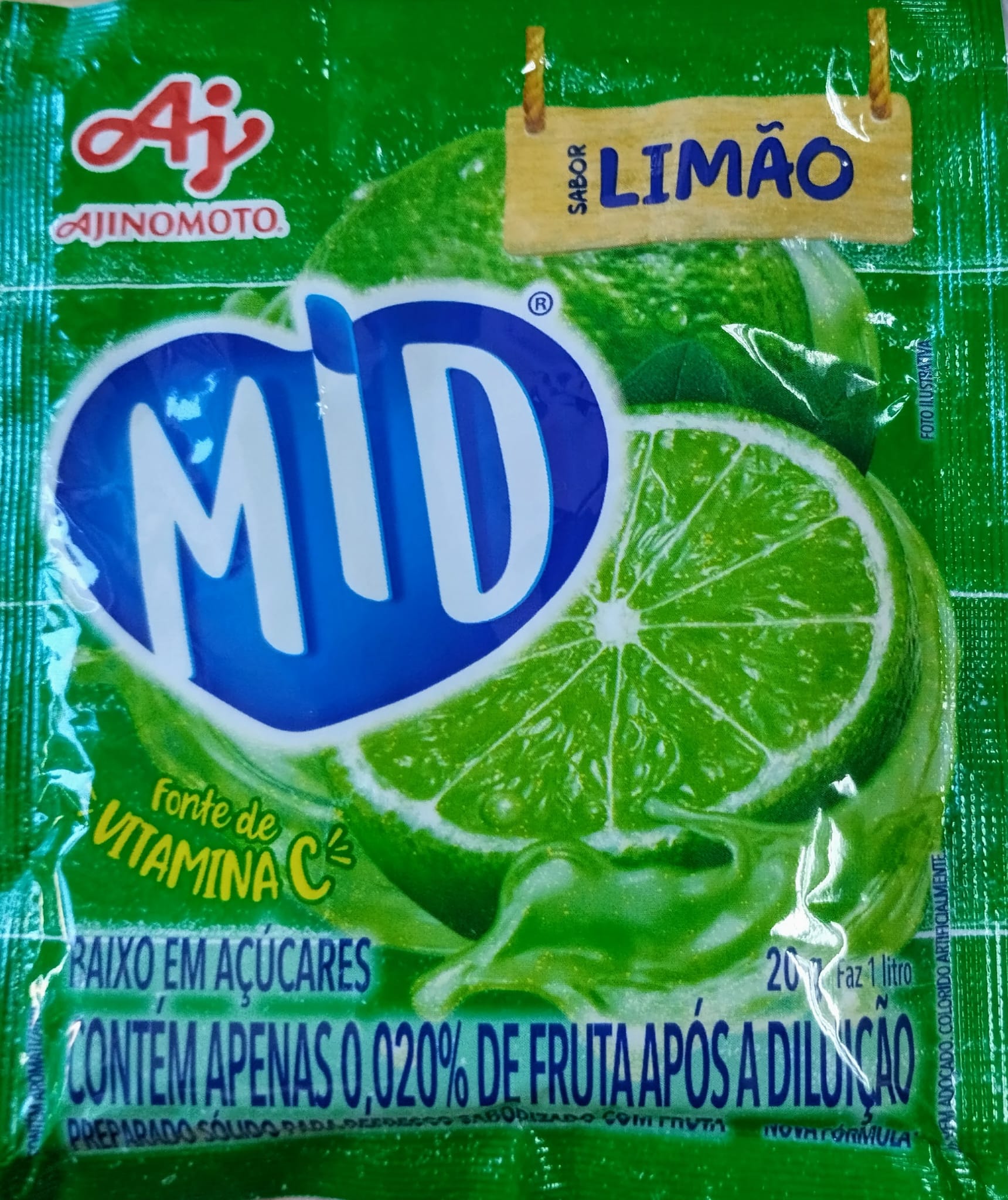 Refresco Mid limao 20gr faz 1 litro - Hola Brasil