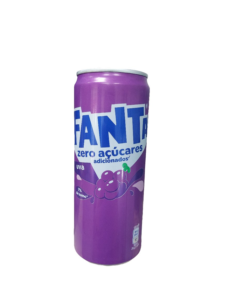 Refrigerante Fanta Uva Zero Açúcar LATA 330ml - Hola Brasil