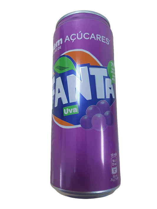 Refrigerante Fanta Uva Zero Açúcar LATA 330ml - Hola Brasil