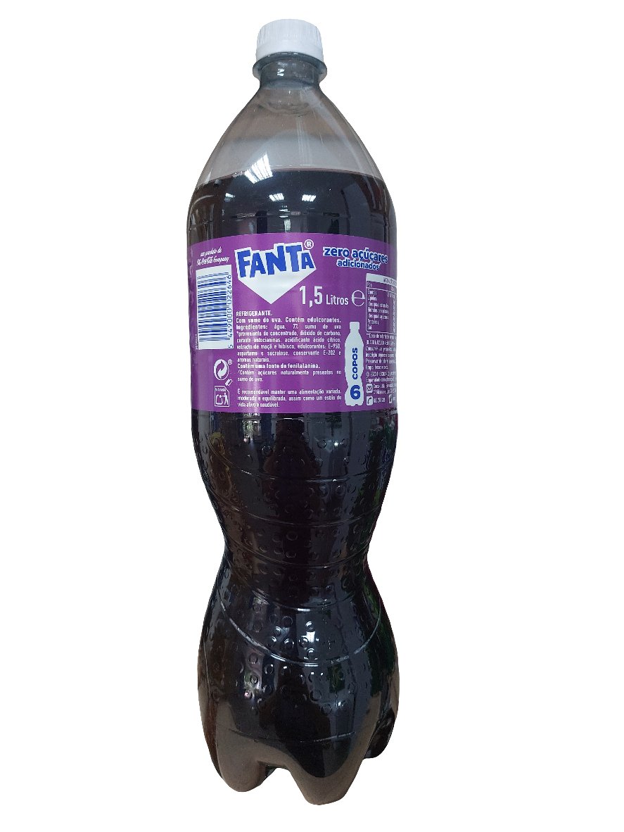 Refrigerante Fanta Uva Zero Açúcar PET 1,5L - Hola Brasil