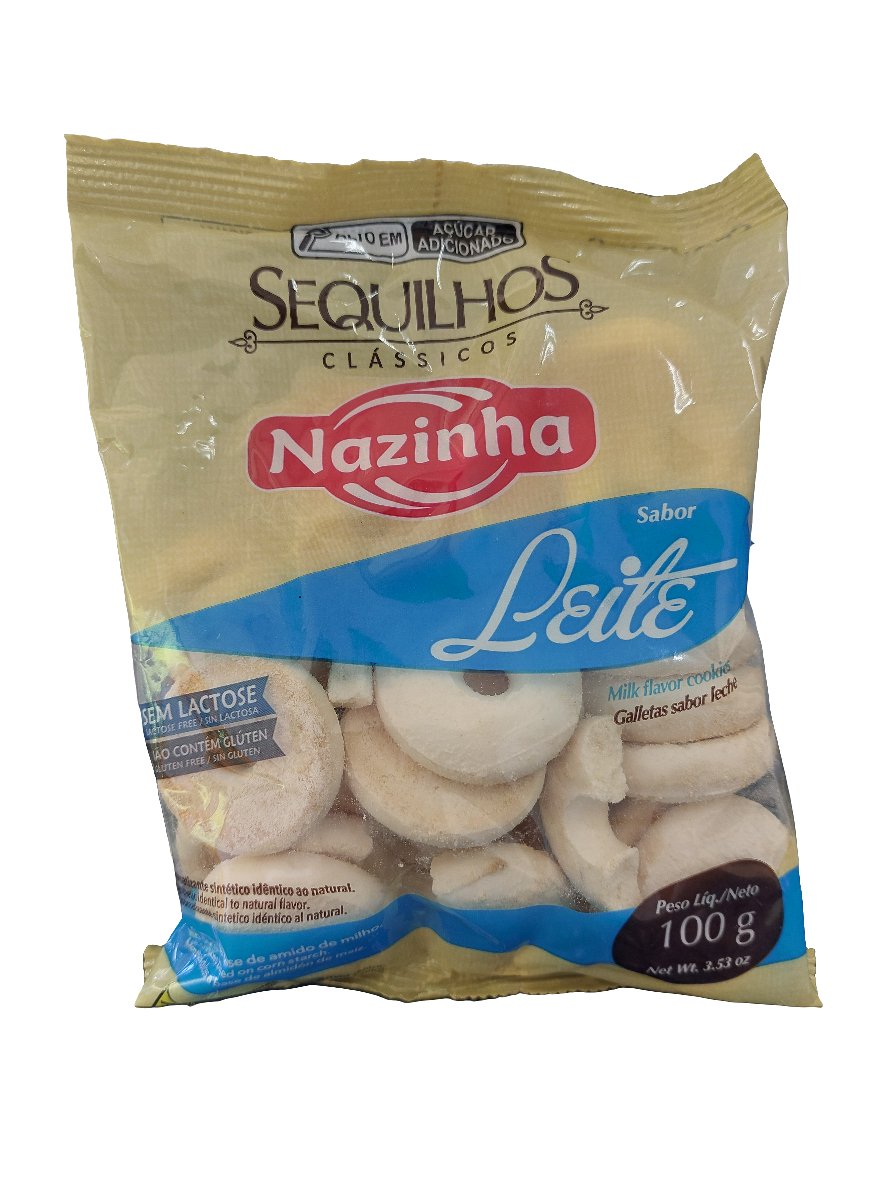 Sequilhos sabor leite Nazinha 100gr - Hola Brasil