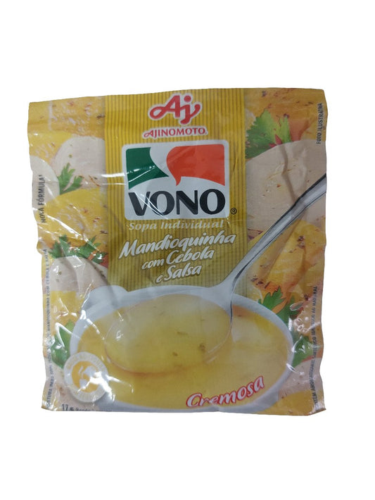 Sopa cremosa Vono Mandioquinha com cebola e salsa 18gr - Hola Brasil